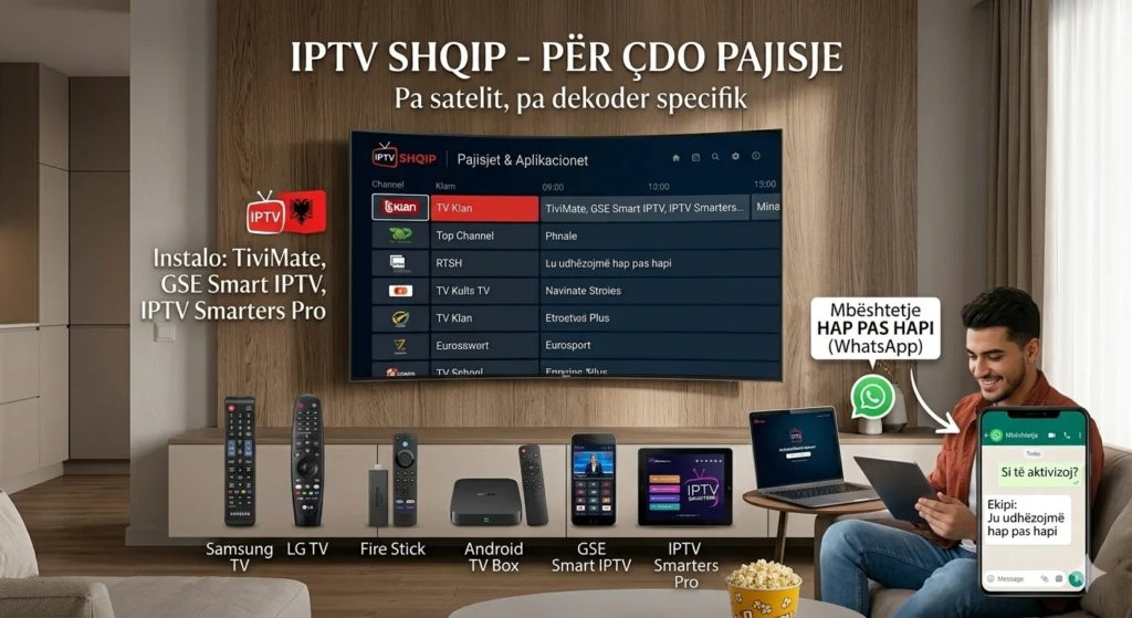 Pajisjet dhe Aplikacionet e Kompatibëlse me IPTV Shqip